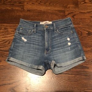 high rise HOLLISTER denim shorts